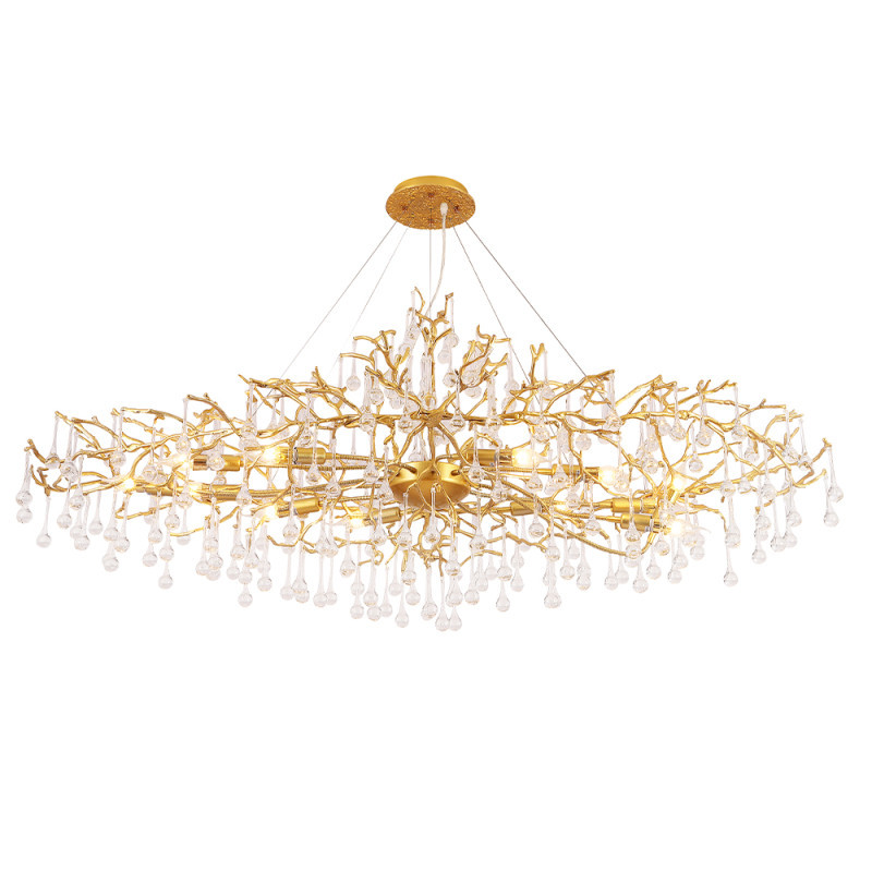 Подвесная люстра Crystal Lux Reina REINA V2 SP16 L1500 GOLD PEARL