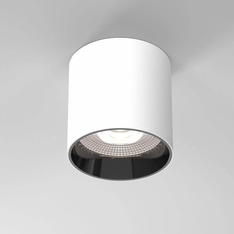 Накладной точечный светильник Elektrostandard 25034/LED 10W 4200K белый/чёрный жемчуг