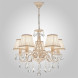 Подвесная люстра Eurosvet Amelia 10054/5 белый с золотом/прозрачный хрусталь Strots