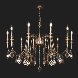 Подвесная люстра Eurosvet Telao 10120/12 золото/тонированный хрусталь Strotskis Smart (10110