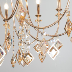 Подвесная люстра Eurosvet Telao 10120/12 золото/тонированный хрусталь Strotskis Smart (10110