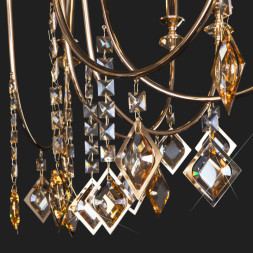 Подвесная люстра Eurosvet Telao 10120/12 золото/тонированный хрусталь Strotskis Smart (10110