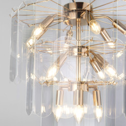 Подвесная люстра Eurosvet 60171 золото CLAIRE