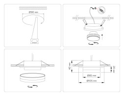 Точечный встраиваемый светильник Ambrella Light TN5215 TECHNO SPOT