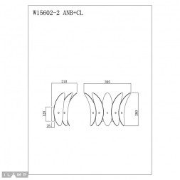 Бра iLamp GRAMERCY W15602-2 ANB+CL