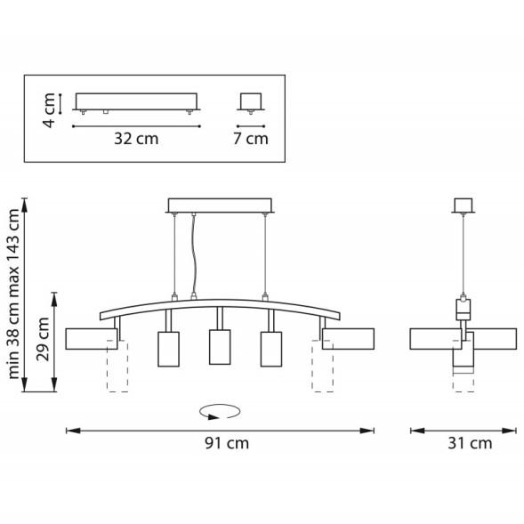 Подвесная люстра Lightstar RULLO LR735862373