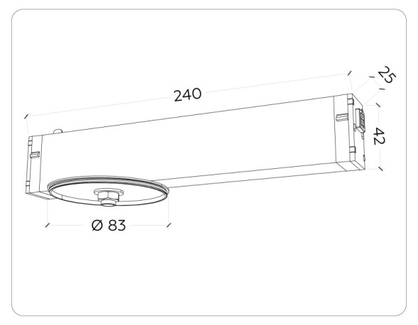 Крепеж для шинопровода Ambrella Light TRACK SYSTEM BLACK A2542