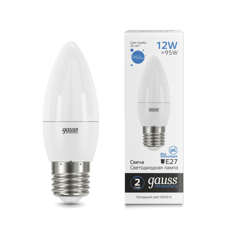 Светодиодная лампа Gauss 30232 12W 220V 950lm E27 белый (холодный)
