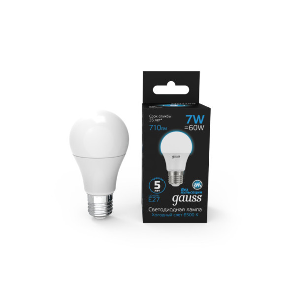 Светодиодная лампа Gauss 102502307 7W 220V 710lm E27 белый (холодный)