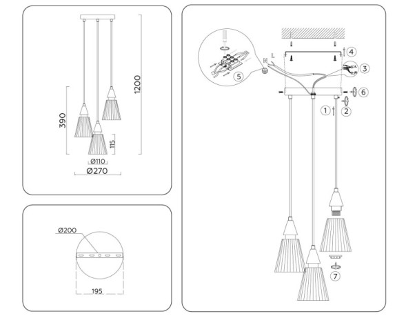 Подвесной светильник Ambrella Light LH58112 HIGH LIGHT