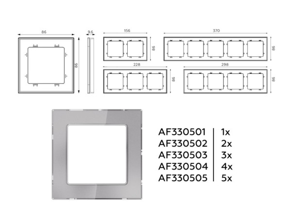 Рамка Ambrella Volt AF330501 ALFA Platos