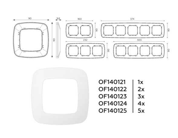 Рамка Ambrella Volt OF140122 OMEGA Ecta