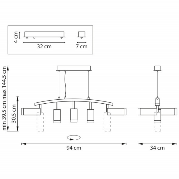 Подвесная люстра Lightstar RULLO LR7358623730