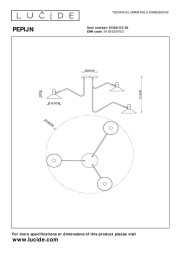 Каскадная люстра LUCIDE PEPIJN 05128/03/30