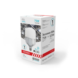 Светодиодная лампа Gauss 60428 75W 220V 7000lm E40 белый (дневной)