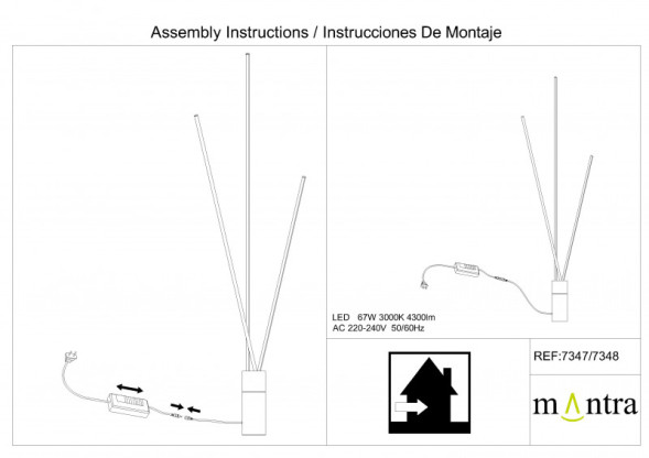 Торшер Mantra Vertical 7347