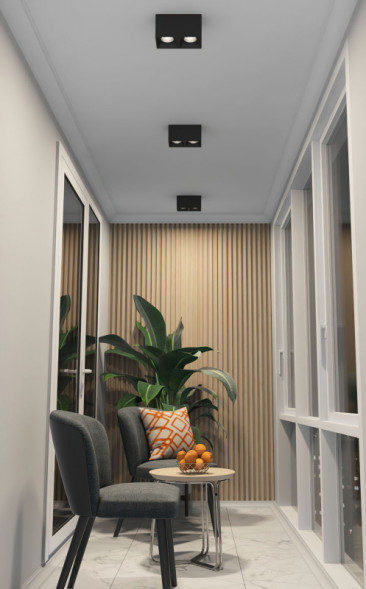 Накладной точечный светильник Denkirs Rodvig DK3085-BK+CH