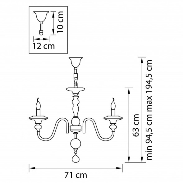 Подвесная люстра Lightstar Azzurro 699104