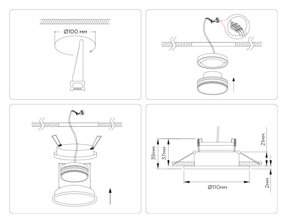 Точечный влагозащищенный светильник Ambrella Light TN6604 TECHNO SPOT