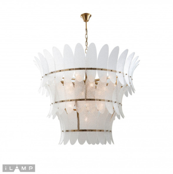 Подвесная люстра iLamp GRAMERCY 15602-19 ANB+CL