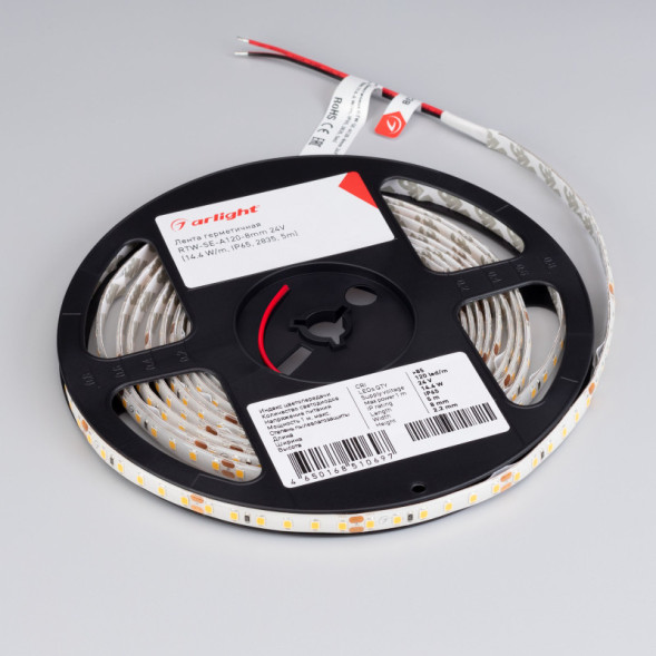 Лента Arlight RTW-SE-A120-8mm 2835 020532(3) 72W 24V 1320lm белый (теплый) IP65