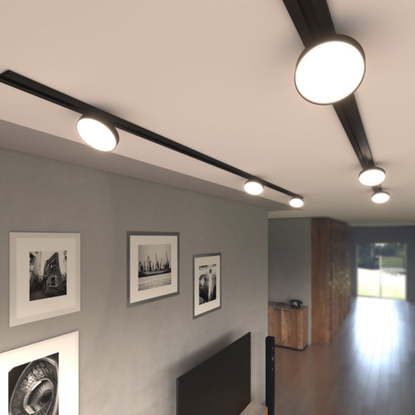 Светодиодный трековый светильник Elektrostandard Pila черный 12W 4200K (85078/01) однофазный