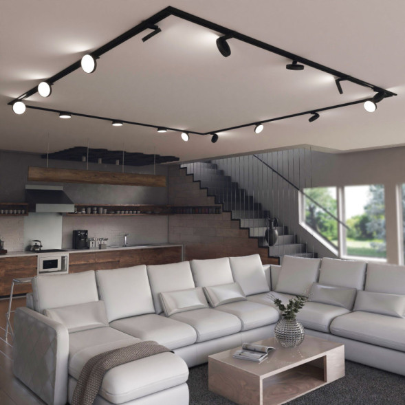 Светодиодный трековый светильник Elektrostandard Pila черный 12W 4200K (85078/01) однофазный