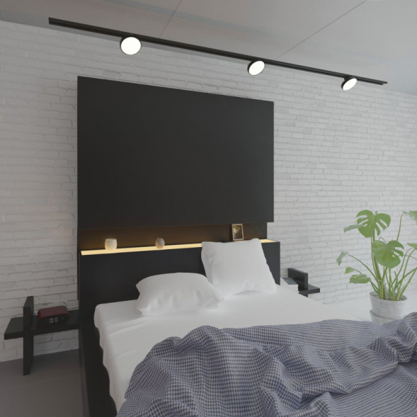 Светодиодный трековый светильник Elektrostandard Pila черный 12W 4200K (85078/01) однофазный