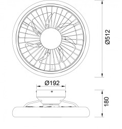 Потолочный светильник Mantra Turbo 8232