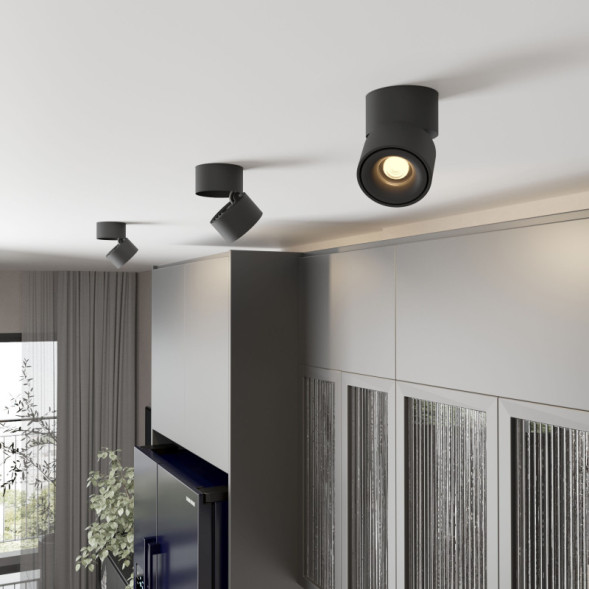 Накладной точечный светильник Elektrostandard DLR031 15W 3000K черный матовый