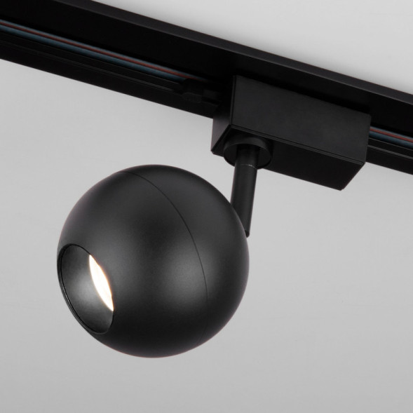 Светодиодный трековый светильник Elektrostandard Ball Черный 12W 4200K (LTB77) однофазный