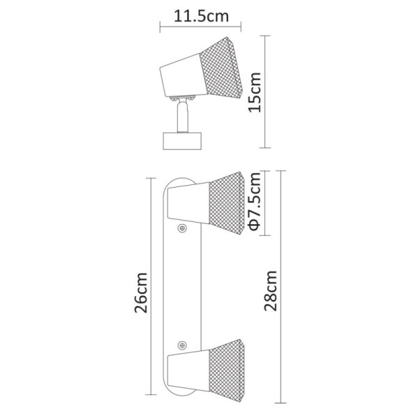 Спот ARTE Lamp GRID A9268AP-2WH