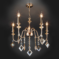 Подвесная люстра Eurosvet Telao 10120/5 золото/тонированный хрусталь Strotskis Smart (10110/
