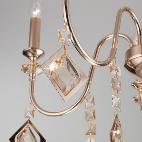 Подвесная люстра Eurosvet Telao 10120/5 золото/тонированный хрусталь Strotskis Smart (10110/