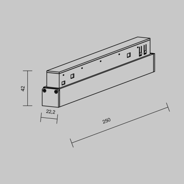 Драйвер для трекового шинопровода Maytoni Technical Magnetic track system Exility накладной черный TRX034DR4-100B