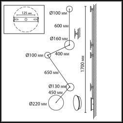 Бра Odeon Light GALAXY 7115/30WL
