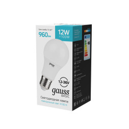 Светодиодная лампа Gauss 202402212 12W 12V 960lm E27 белый (дневной)