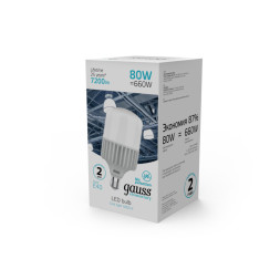Светодиодная лампа Gauss 63428 80W 220V 7200lm E40 белый (дневной)