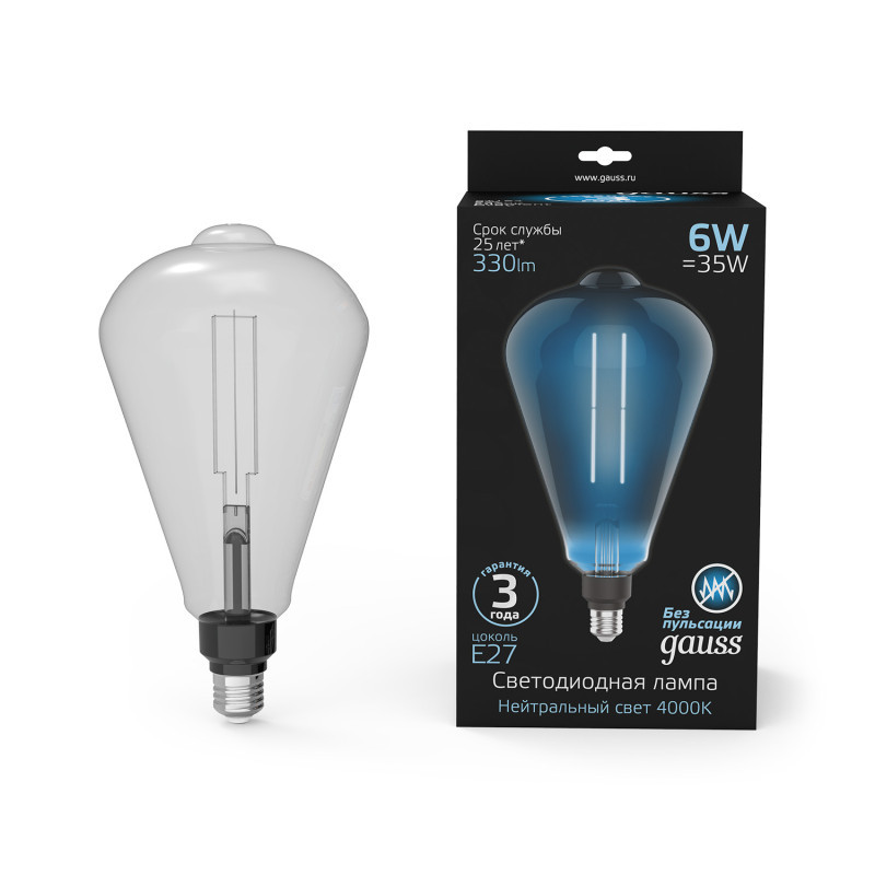 Светодиодная лампа Gauss 157802205 6W 220V 330lm E27 белый (дневной)