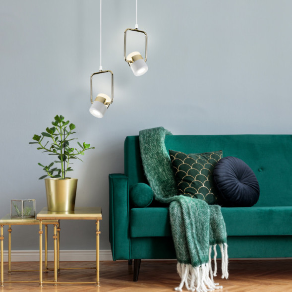 Подвесной светильник Eurosvet 50165/1 LED золото/белый