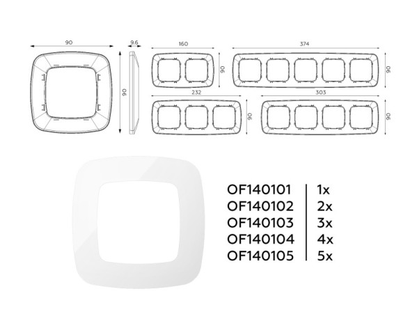 Рамка Ambrella Volt OF140104 OMEGA Ecta