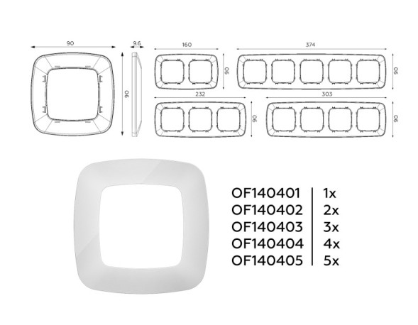 Рамка Ambrella Volt OF140404 OMEGA Ecta