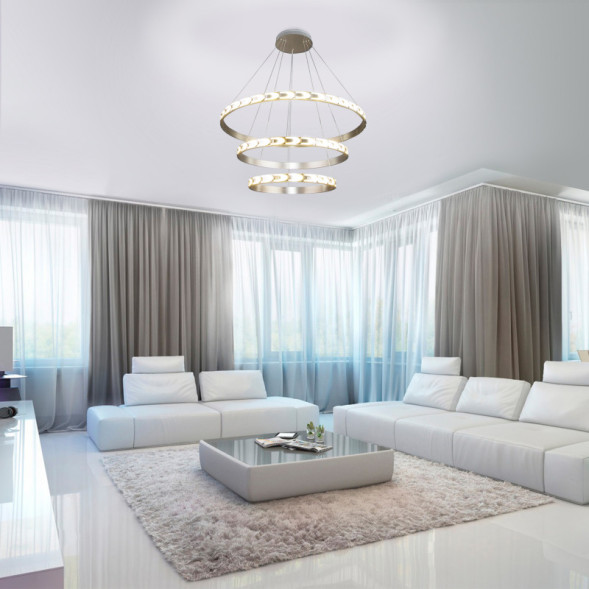 Подвесной светильник Eurosvet Chain 90163/3 сатин-никель