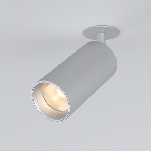 Встраиваемый точечный светильник Elektrostandard Diffe серебряный 15W 4200K (25066/LED)
