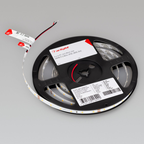 Лента Arlight RT-A60-8mm 2835 021409(2) 36W 24V 3050lm белый (теплый) IP20