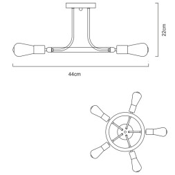 Потолочный светильник ARTE Lamp HIGHGARDEN A6063PL-5BK