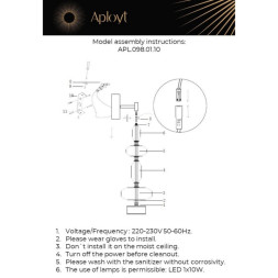 Бра APL.098.01.10 APLOYT Viktoir
