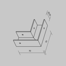 Соединитель профиля трековых светильников Maytoni Уличная трековая система освещения Elasity IP black O-TR001-AC90