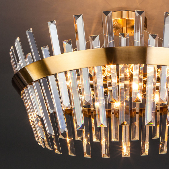 Люстра на штанге Eurosvet 10111/8 бронза/хруст Smart Steccato