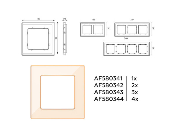 Рамка Ambrella Volt AF580344 ALFA Arctic